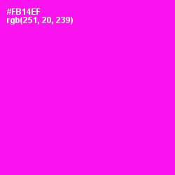 #FB14EF - Magenta / Fuchsia Color Image