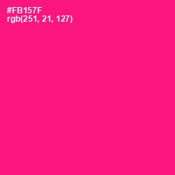 #FB157F - Rose Color Image