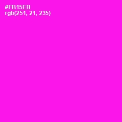 #FB15EB - Magenta / Fuchsia Color Image