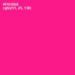 #FB198A - Persian Rose Color Image