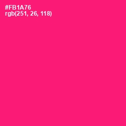 #FB1A76 - Rose Color Image