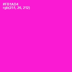 #FB1AD4 - Shocking Pink Color Image