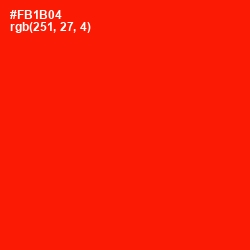 #FB1B04 - Red Color Image