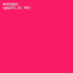 #FB1B65 - Rose Color Image