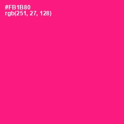 #FB1B80 - Wild Strawberry Color Image