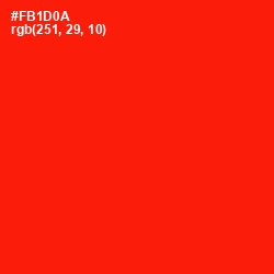 #FB1D0A - Red Color Image