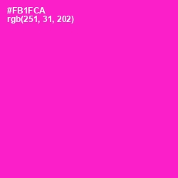 #FB1FCA - Shocking Pink Color Image