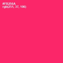 #FB256A - Radical Red Color Image