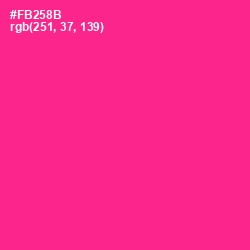 #FB258B - Wild Strawberry Color Image