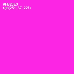 #FB25E3 - Razzle Dazzle Rose Color Image