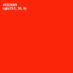 #FB2609 - Scarlet Color Image
