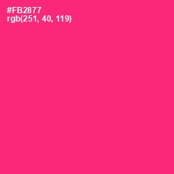 #FB2877 - Radical Red Color Image