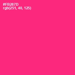 #FB287D - Radical Red Color Image