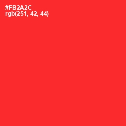 #FB2A2C - Red Orange Color Image