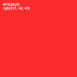 #FB2A2D - Red Orange Color Image