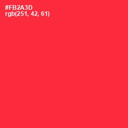 #FB2A3D - Red Orange Color Image