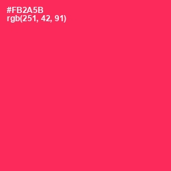#FB2A5B - Radical Red Color Image