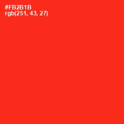 #FB2B1B - Scarlet Color Image