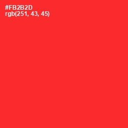 #FB2B2D - Red Orange Color Image