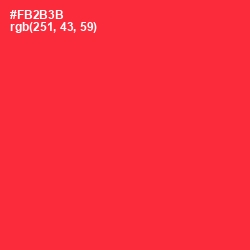 #FB2B3B - Red Orange Color Image