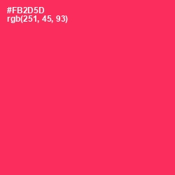 #FB2D5D - Radical Red Color Image