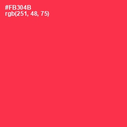 #FB304B - Radical Red Color Image