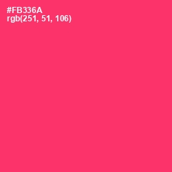 #FB336A - Radical Red Color Image