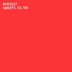 #FB3537 - Red Orange Color Image