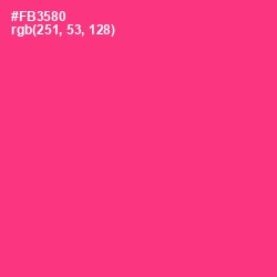 #FB3580 - Wild Strawberry Color Image