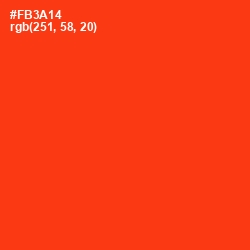 #FB3A14 - Scarlet Color Image