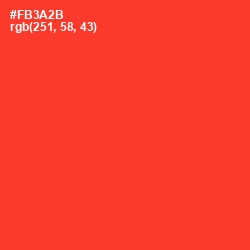 #FB3A2B - Red Orange Color Image