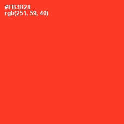 #FB3B28 - Red Orange Color Image