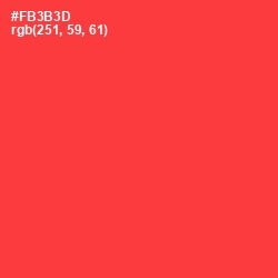 #FB3B3D - Red Orange Color Image