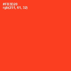 #FB3D20 - Red Orange Color Image