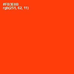 #FB3E0B - Scarlet Color Image