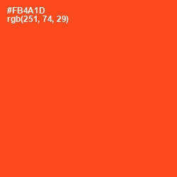 #FB4A1D - Vermilion Color Image