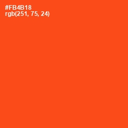 #FB4B18 - Vermilion Color Image