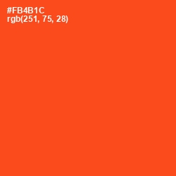 #FB4B1C - Vermilion Color Image