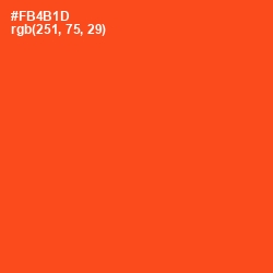 #FB4B1D - Vermilion Color Image