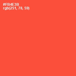 #FB4E3B - Flamingo Color Image