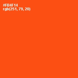 #FB4F14 - International Orange Color Image