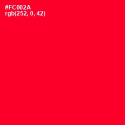 #FC002A - Torch Red Color Image