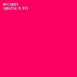 #FC0061 - Rose Color Image