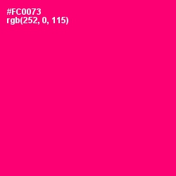 #FC0073 - Rose Color Image