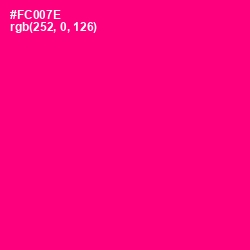 #FC007E - Rose Color Image