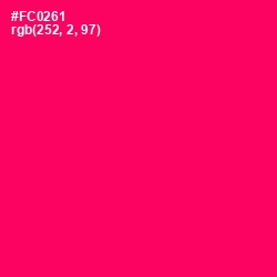 #FC0261 - Rose Color Image