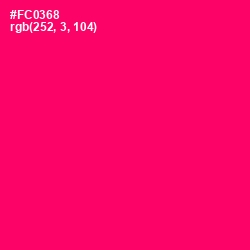 #FC0368 - Rose Color Image