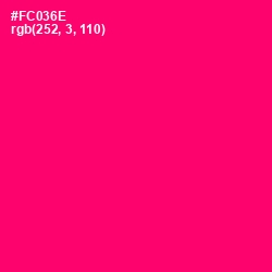 #FC036E - Rose Color Image