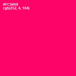 #FC0468 - Rose Color Image