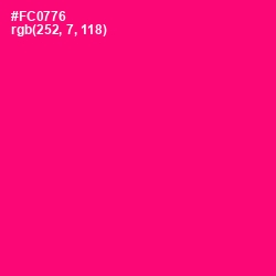 #FC0776 - Rose Color Image